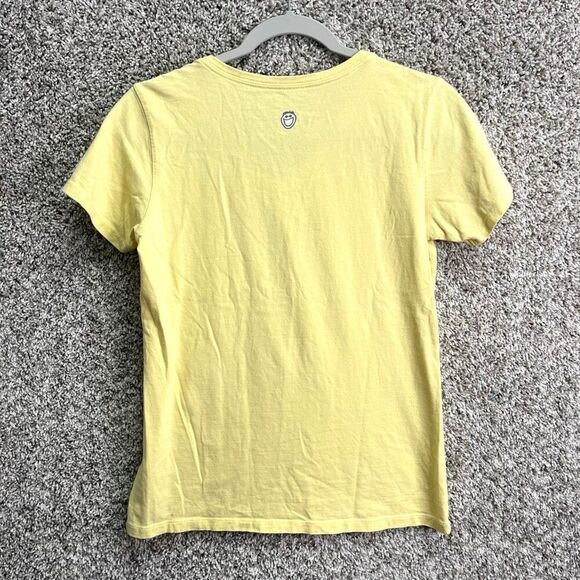 Life Is Good T-Shirt Women’s Small Yellow Classic Fit V-Neck Short Sleeve - Picture 4 of 5